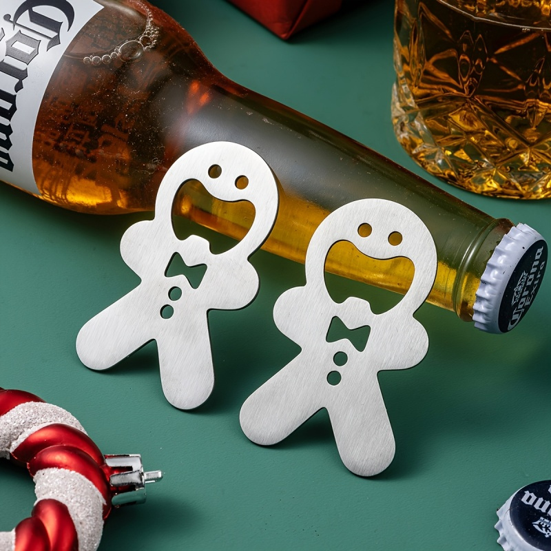 Kitchen Gadgets Men - Pembuka Botol Gingerbread Man dari Baja