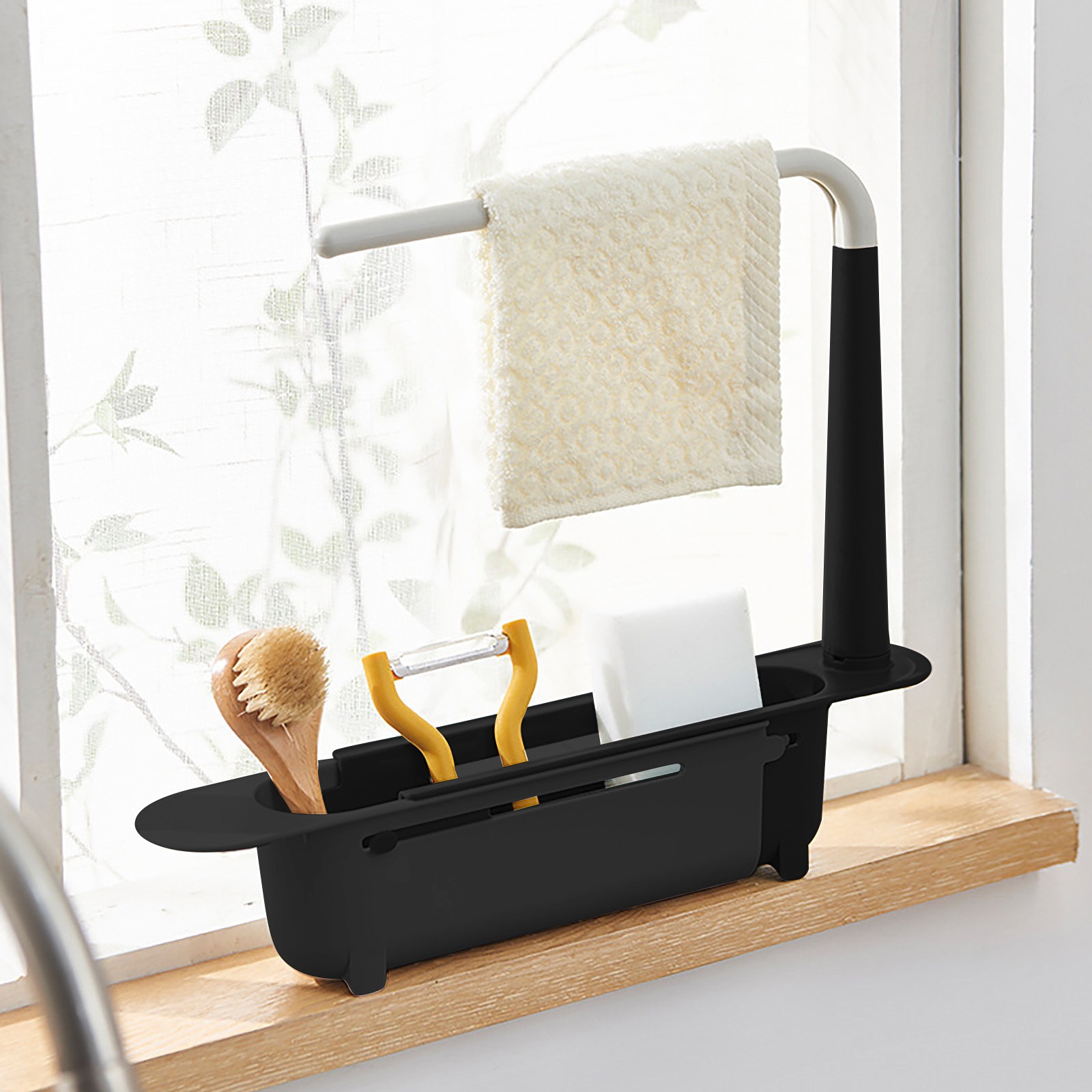 Kitchen Gadgets Storage Ideas - Elescopic rak pengering wastafel, penyusun dapur,