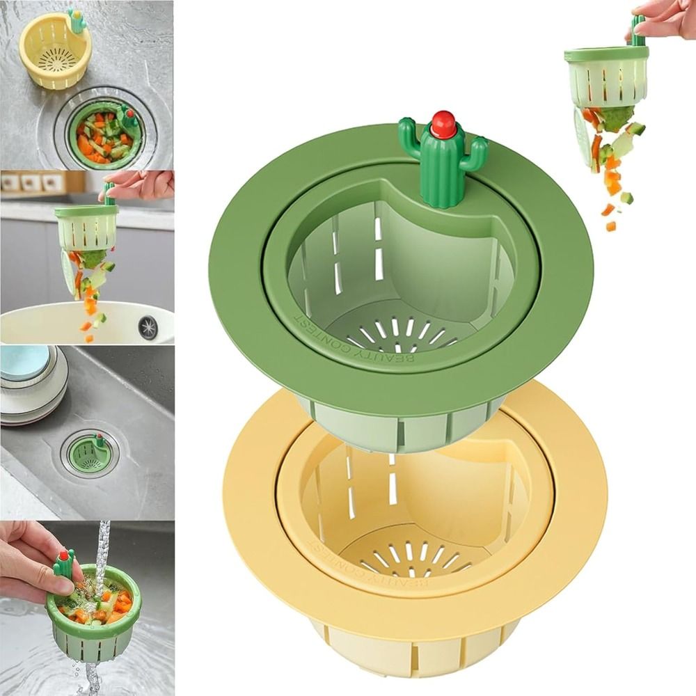 Kitchen Gadgets New - Saringan wastafel dapur kaktus, keranjang pengering