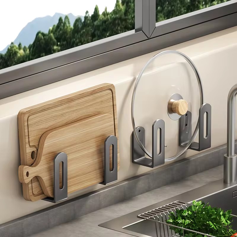 Kitchen Gadgets Storage Ideas - 2 buah/set rak tutup panci rak