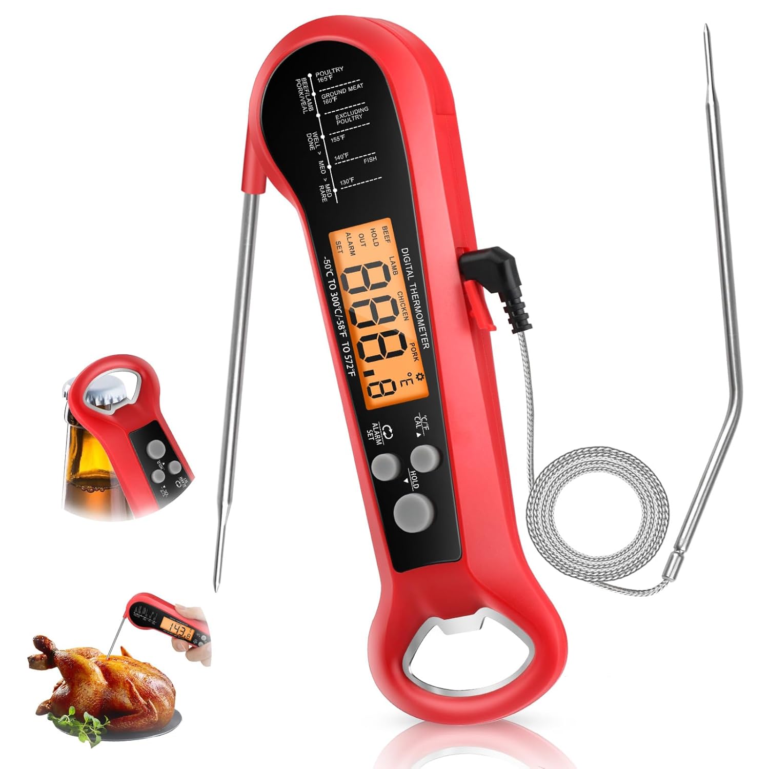 Meat Thermometer - Termometer Daging Digital Profesional Tahan Air