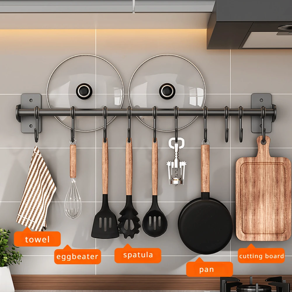 Kitchen Gadgets Storage Ideas - Rak Dinding Dapur Tanpa Paku, Rak