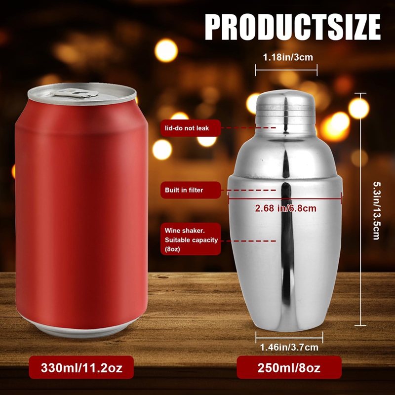 6 Buah Pengocok Koktail Mini,  - Stainless Steel Strainer ulasan dan harga