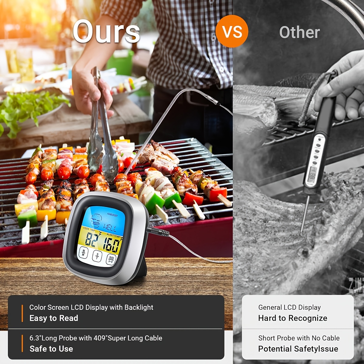 Termometer Daging Digital, Tim - Meat Thermometer ulasan dan harga