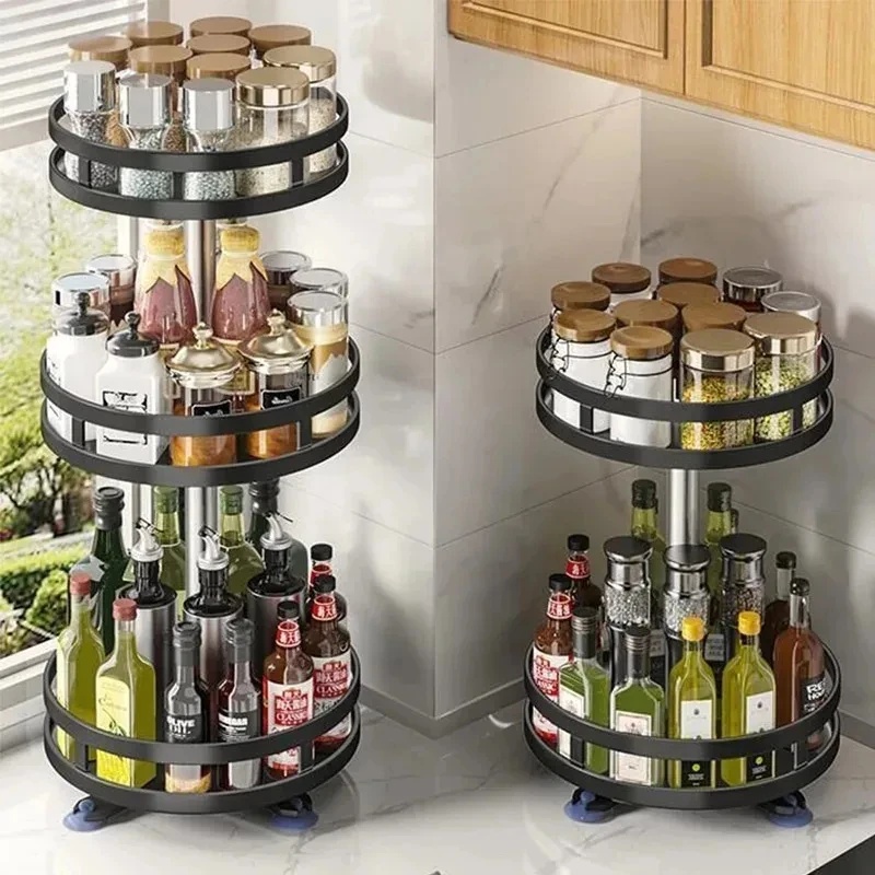 360 °   Rak Penyimpanan Bumbu  - Kitchen Gadgets Storage Ideas ulasan dan harga